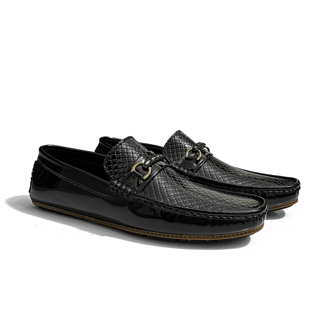CLASSIC TEXTURED BLACK LOAFERS