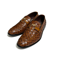 DOUBLE TONE BRAIDED SLIP-ONS