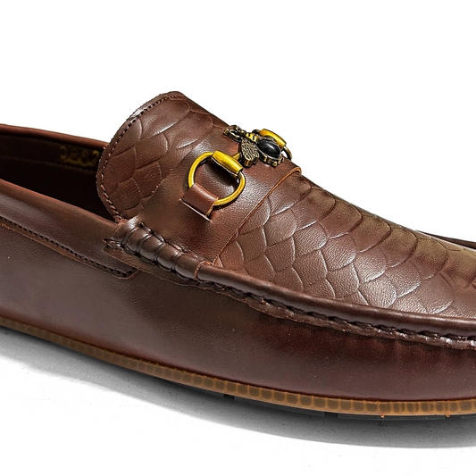 BROWN BEE LOAFERS