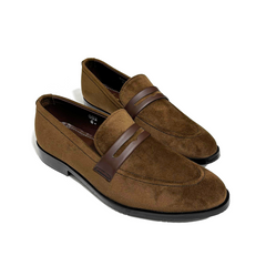 SUEDE BROWN SLIP-ONS