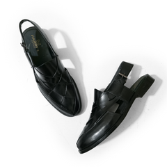 STRONG BRAIDED BLACK CHAPPAL