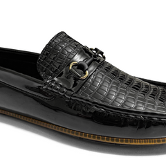 MILD TEXTURED BLACK LOAFERS