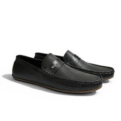 STRIPED BLACK LOAFERS