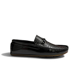 MILD TEXTURED BLACK LOAFERS