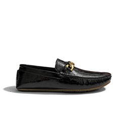 SHINY TEXTURED LOAFERS