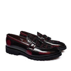MAROON TEXTURED TASSELS VB 5207
