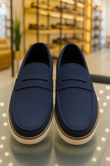 BLUE WHITE CHUNKY LOAFERS S0529