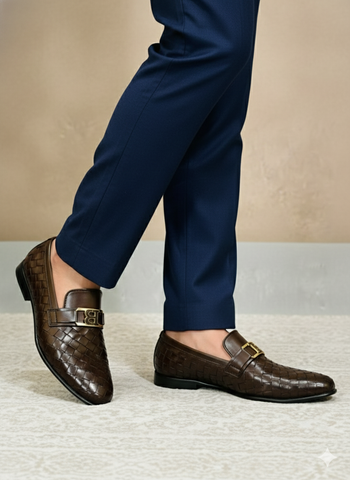 Premium-quality men’s formal double tonemade from genuine leather