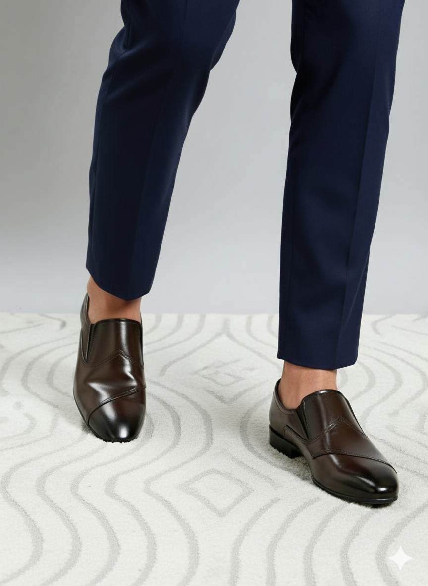 Premium-quality men’s formal double tonemade from genuine leather